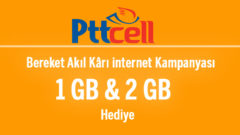 Pttcell Faturasız Bereket 1 GB ve 2 GB Bedava internet