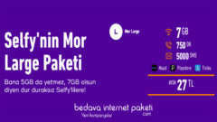 Türk Telekom Selfy Mor Large Tarifesi – 7 GB internet