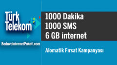 Türk Telekom 1000 Dakika – 6 GB internet 27 TL