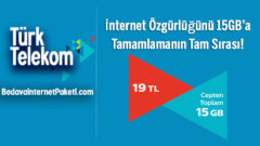 Türk Telekom Tamamla 15 GB internet Paketi