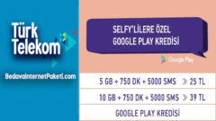 Türk Telekom Selfy Google Play Paketi Kampanyası