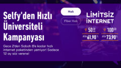 Selfy Hızlı Üniversiteli 100 GB Fiber internet Kampanyası