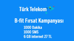 Türk Telekom B-fit Fırsat Tarifeleri – 6 GB internet 27 TL