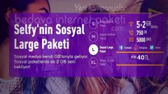 Türk Telekom Selfy Sosyal Large Paketi 5+2 GB 28 TL