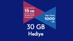 Türk Telekom Cebimde Tarifeler ilk 3 Ay 30 GB internet Hediye